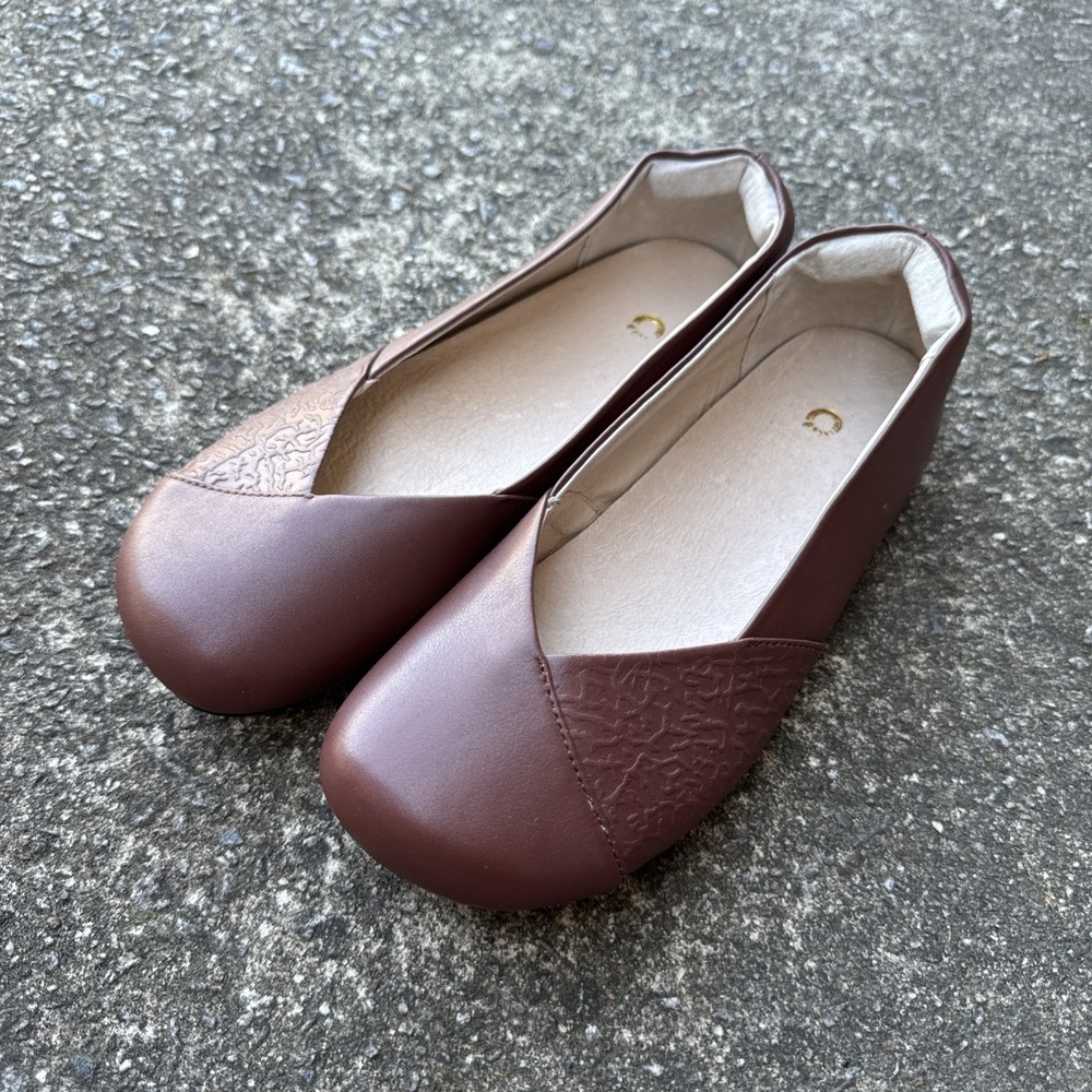 Xero Shoes Phoenix Women's 8 (EU 38.5) Brown Leather Ballet Style Flats Comfort
